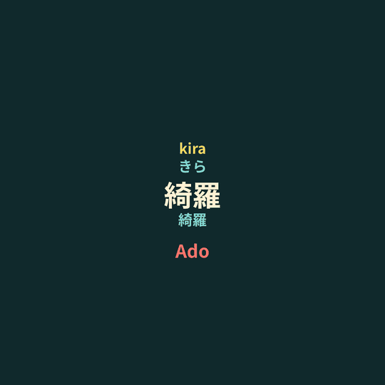 Ado - KIRA/綺羅